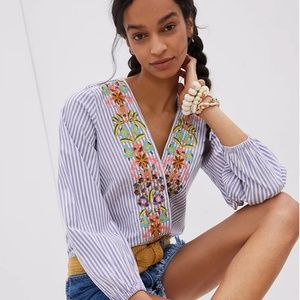 ARTEMIS EMBROIDERED BLOUSE